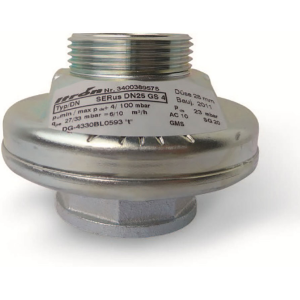 GAASI RÕHUREGULAATOR VERTIKAALNE DN25, SERus, 6m3/h, 100mbar/20mbar