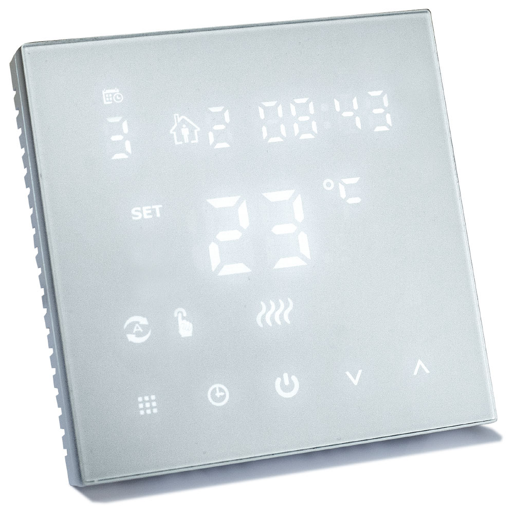 RUUMI TERMOSTAAT LCD 230V+ANDUR VALGE KLAAS