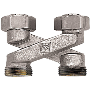RADIAATORI H-VENTIIL, RISTI, 1/2"-3/4" NIPLITEGA