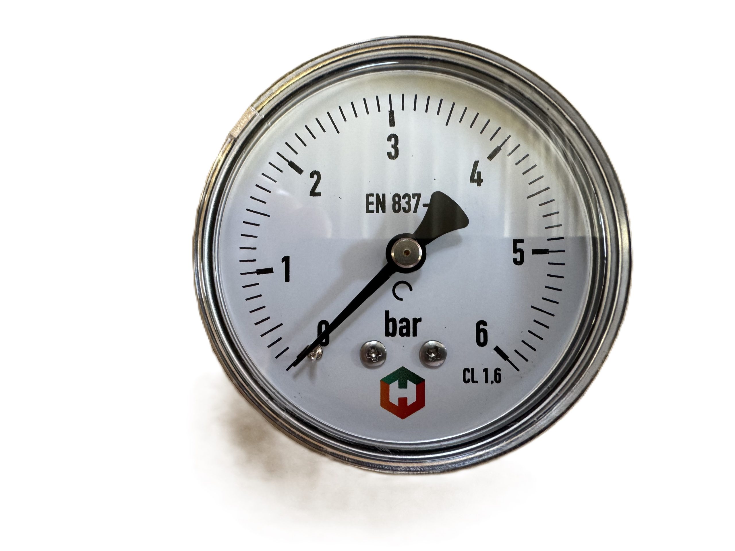 TERMOMANOMEETER Ø80, 4bar, 120°C, TAGANT ÜHENDUSEGA 1/2" HEKAMERK