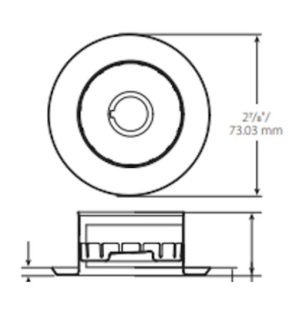 SPRINKLERI ROSETT + ÄÄRIS 1/2"x1/2" CR