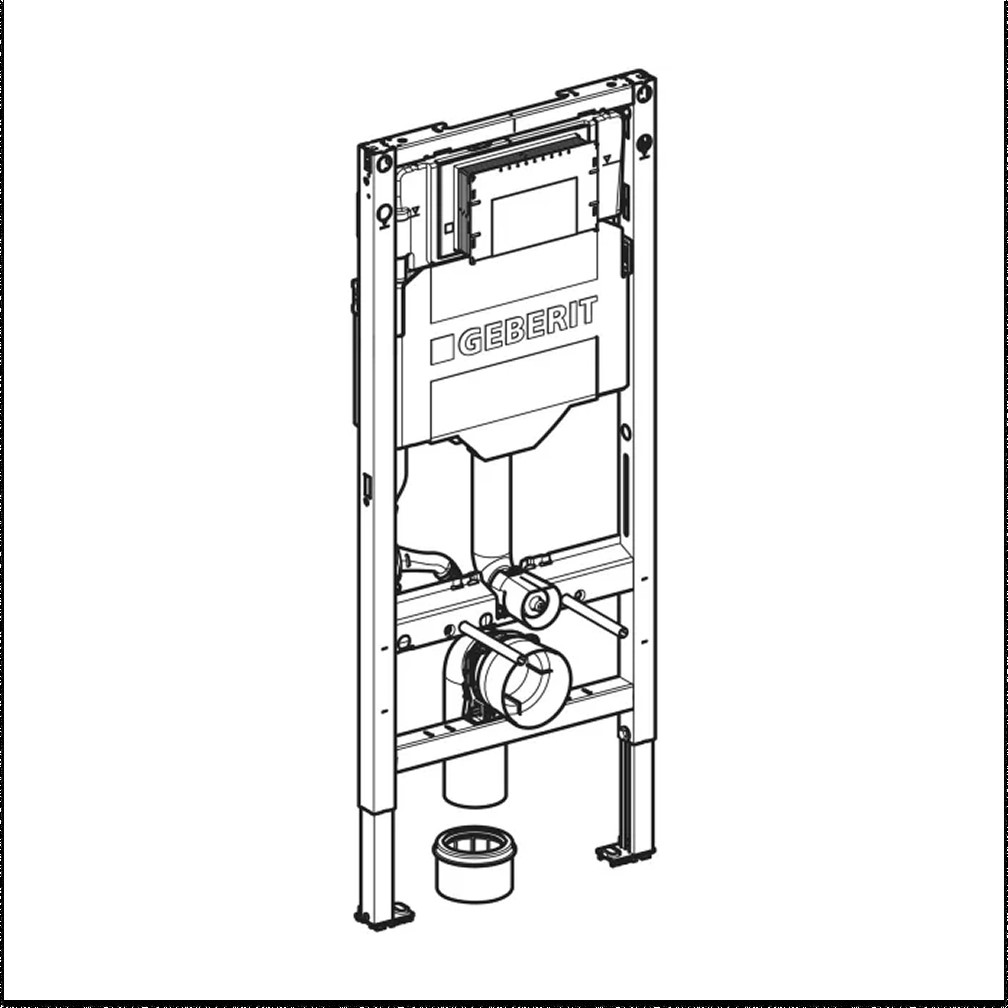 DUOFIX ELEMENT SEINALE PAIGALDATAVALE WC-POTILE, 112cm SIGMA VARJATUD LOPUTUSKASTIGA 12cm