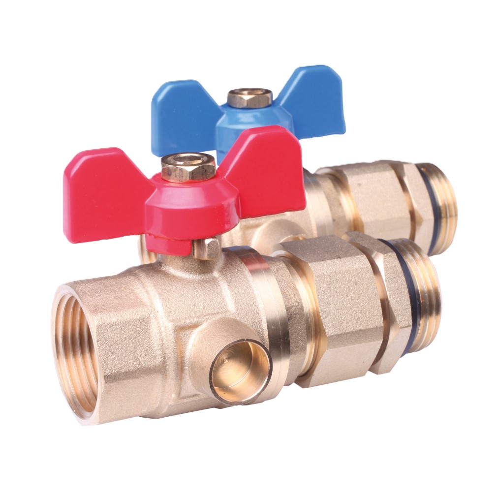 KOLLEKTORI KUULVENTIIL 1"-1", 2tk SININE/PUNANE