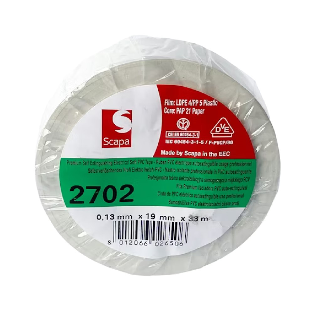 TEIP ISOLEER VALGE 2702, 19mmx33m ELEKTRIKULE