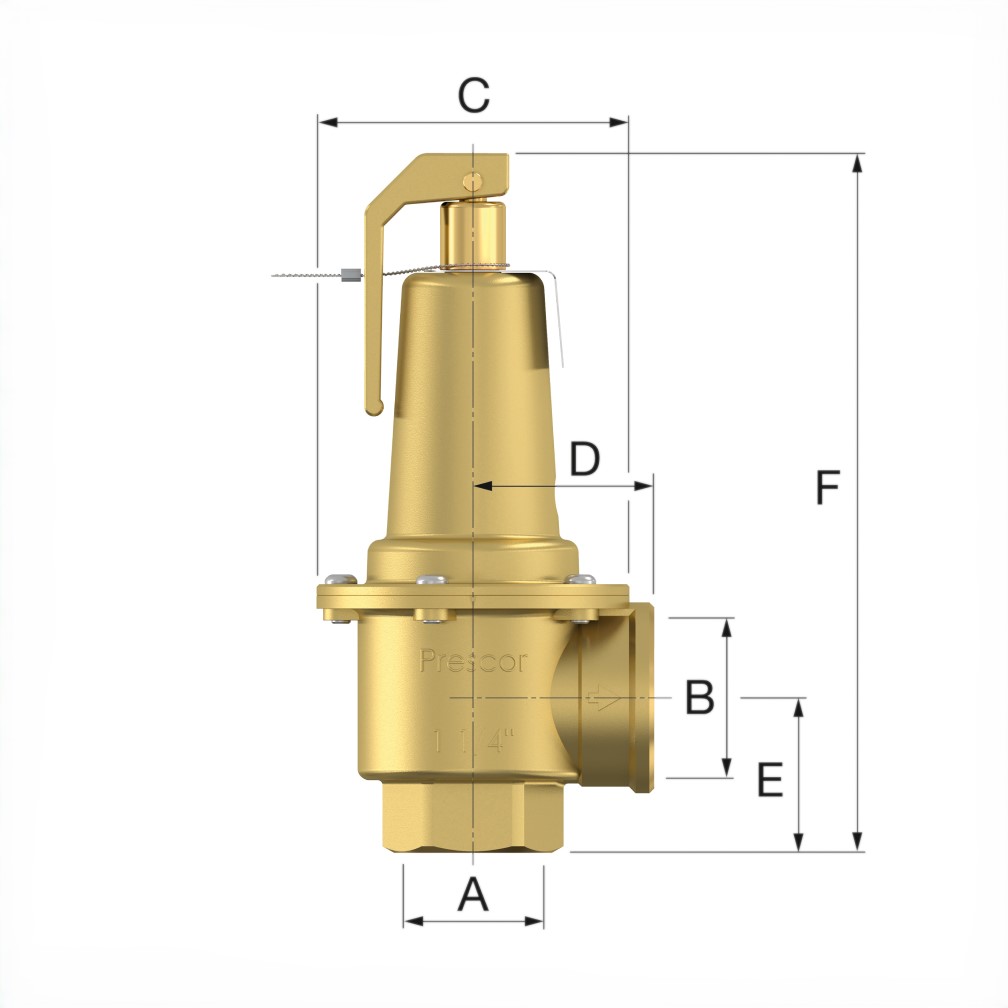 KAITSEKLAPP PRESCOR S700, 1"1/4, 6 bar